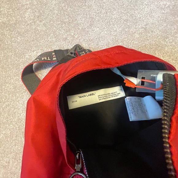 NWT OFF-WHITE Red Nylon Backpack - Picture 4 of 4